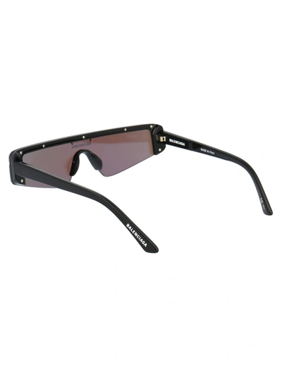 Shop Balenciaga Eyewear Ski Rectangular Frame Sunglasses In Black