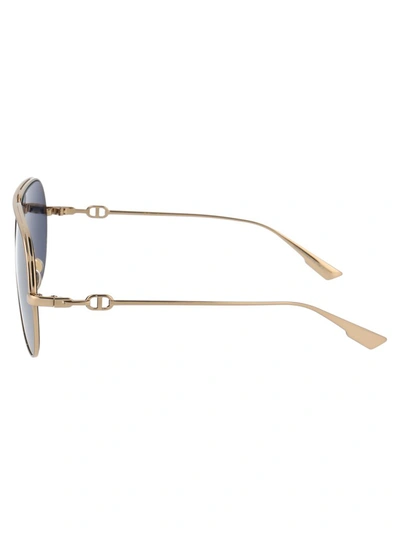 Shop Dior Eyewear Oversize Aviator Sunglasses In Gold