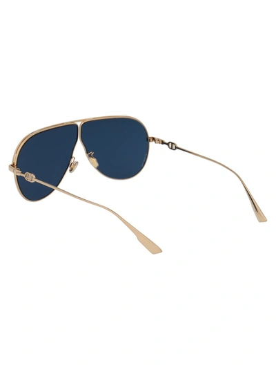 Shop Dior Eyewear Oversize Aviator Sunglasses In Gold