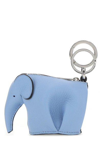 Shop Loewe Elephant Charm Keyring In Blue