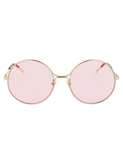 Gucci Gg0395s Sunglasses In Gold | ModeSens