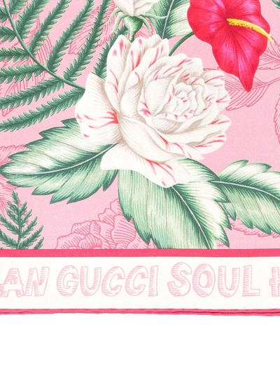 Shop Gucci Hawaiian Print Scarf In Multi