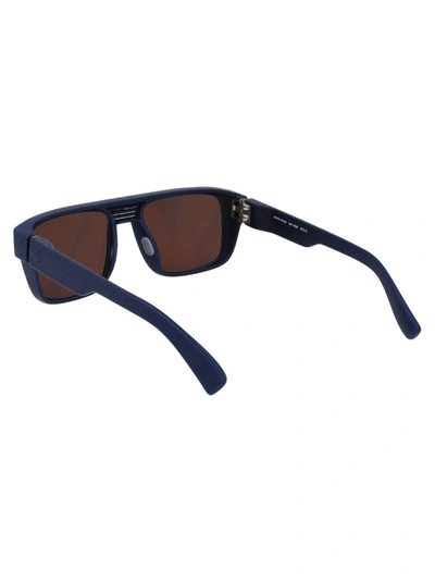 Shop Mykita Mylon Ridge Square Frame Sunglasses In Blue