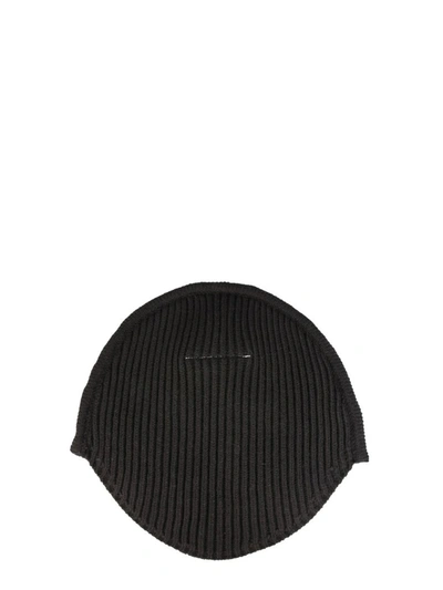 Shop Mm6 Maison Margiela Knitted Hat In Black