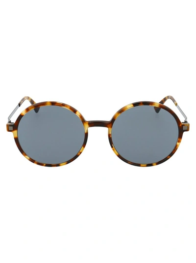 Shop Mykita Lite Anana Round Frame Sunglasses In Multi