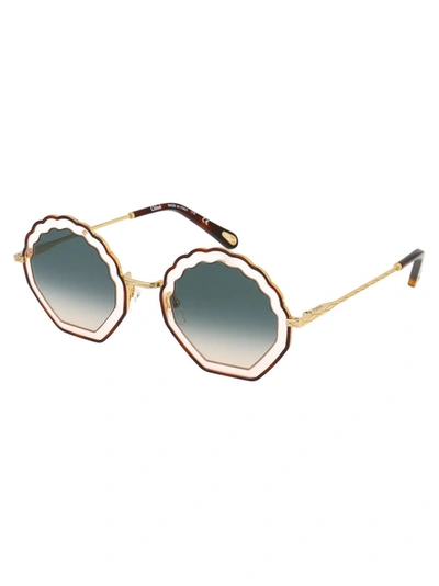 Shop Chloé Eyewear Gradient Lens Sunglasses In Metallic