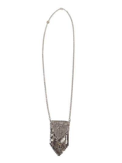 Shop Paco Rabanne Chainmail Pendant Necklace In Silver