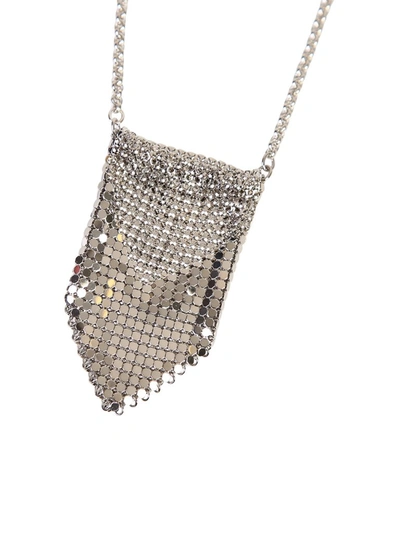 Shop Paco Rabanne Chainmail Pendant Necklace In Silver