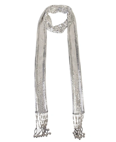 Shop Paco Rabanne Chainmail Scarf In Silver