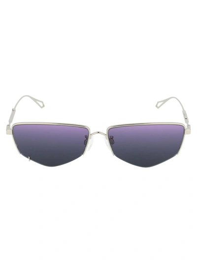 Shop Mcq By Alexander Mcqueen Mcq Alexander Mcqueen Geometric Frame Sunglasses In Silver