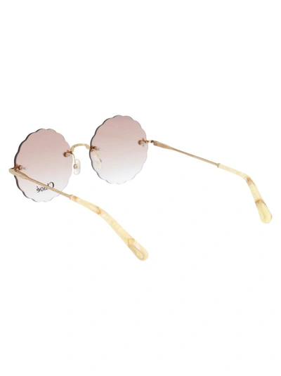 Shop Chloé Eyewear Rosie Sunglasses In Gold