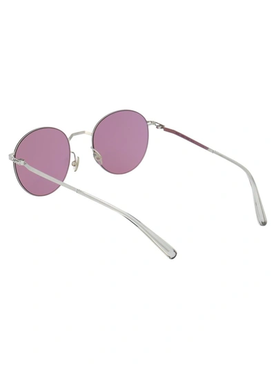 Shop Mykita Lessrim Tomomi Round Frame Sunglasses In Silver