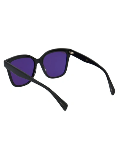 Shop Yohji Yamamoto Square Frame Sunglasses In Black