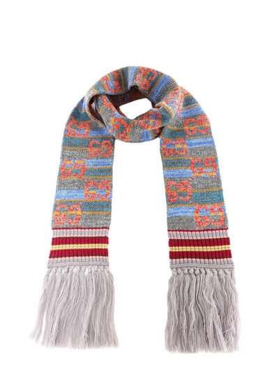 Shop Gucci Gg Striped Lamé Scarf In Multi