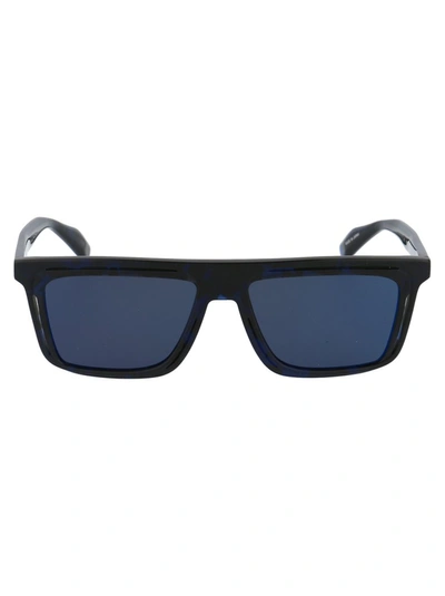 Shop Yohji Yamamoto Rectangular Frame Sunglasses In Multi