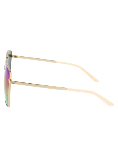 Shop Gucci Eyewear Oversize Square Frame Sunglasses In Gold