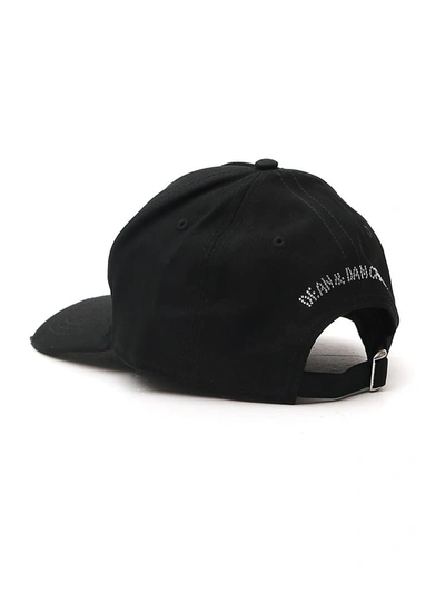 Shop Dsquared2 Icon Embellished Baseball Cap In Black
