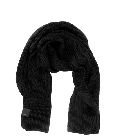 Shop Canada Goose Oversized Knit Scarf In Black