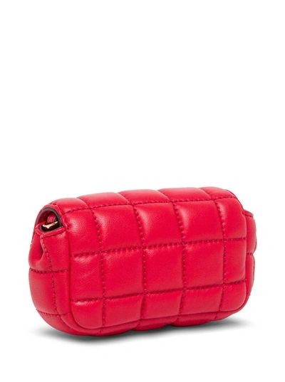 Shop Michael Michael Kors Soho Quilted Bag Charm In Red