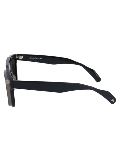 Shop Yohji Yamamoto Rectangular Frame Sunglasses In Grey