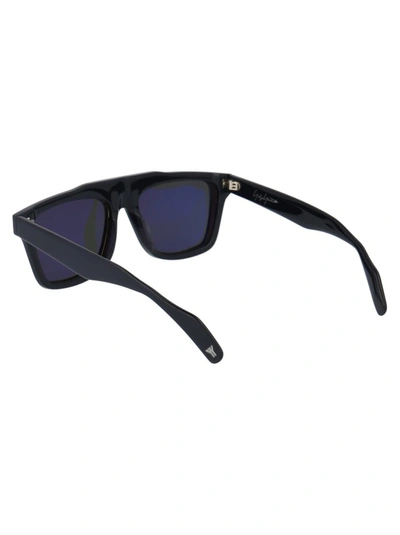 Shop Yohji Yamamoto Rectangular Frame Sunglasses In Grey