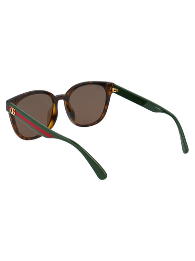 Shop Gucci Eyewear Round Frame Sunglasses In Multi