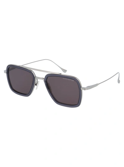 Shop Dita Eyewear Flight.006 Aviator Sunglasses In Silver