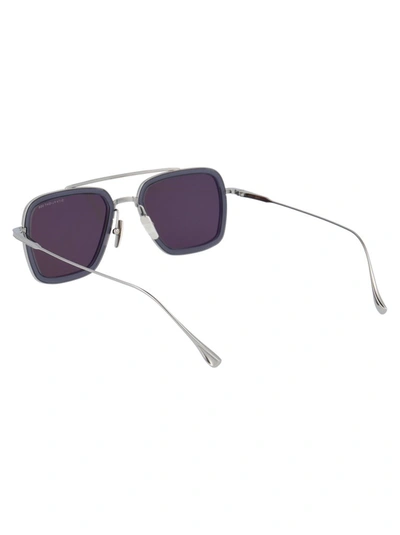 Shop Dita Eyewear Flight.006 Aviator Sunglasses In Silver