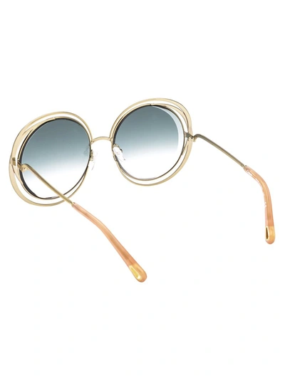 Shop Chloé Eyewear Carlina Round Sunglasses In Multi