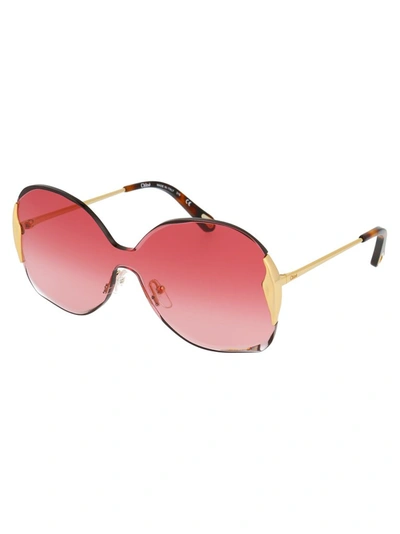 Shop Chloé Eyewear Wendy Sunglasses In Metallic