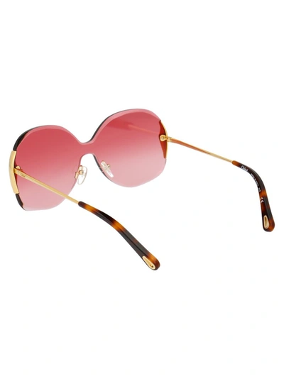 Shop Chloé Eyewear Wendy Sunglasses In Metallic