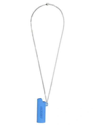 Shop Ambush Logo Lighter Case Necklace In Blue
