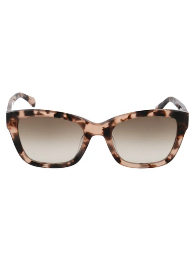 Shop Longchamp Rectangular Frame Sunglasses In Multi