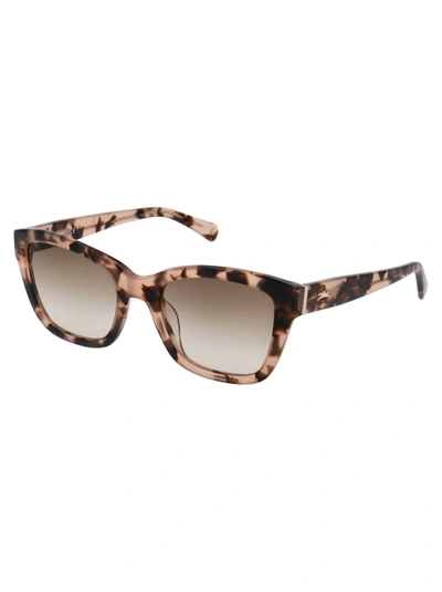 Shop Longchamp Rectangular Frame Sunglasses In Multi
