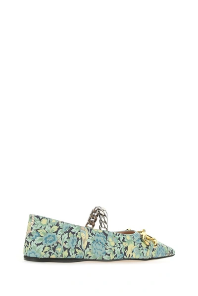 Shop Gucci Liberty Floral Ballet Flats In Multi