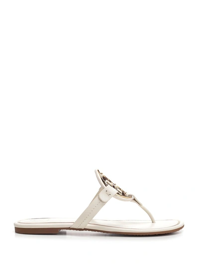 Shop Tory Burch Miller Thong Sandals In White