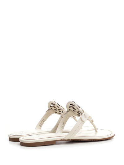 Shop Tory Burch Miller Thong Sandals In White