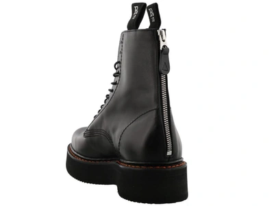 Shop R13 Single Stacked Combat Boots In Black