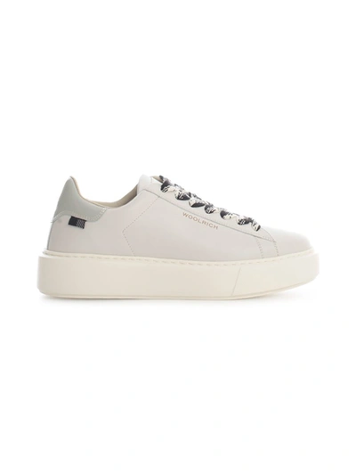 Shop Woolrich Chunky Sole Sneakers In White