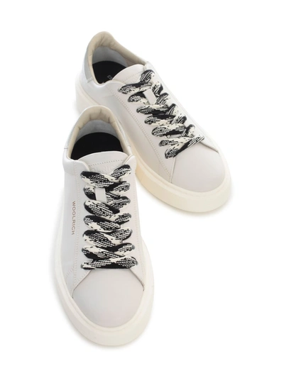 Shop Woolrich Chunky Sole Sneakers In White