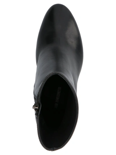 Shop Ann Demeulemeester Sculptural Heel Ankle Boots In Black