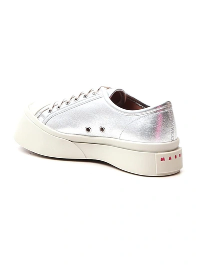 Shop Marni Pablo Chunky Sole Sneakers In Silver