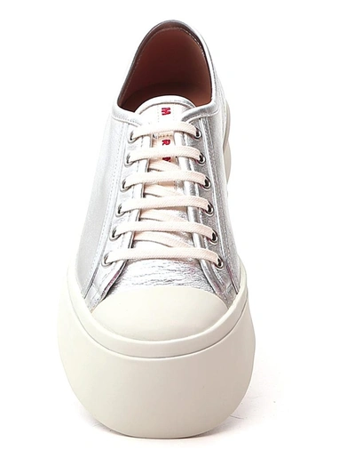 Shop Marni Pablo Chunky Sole Sneakers In Silver