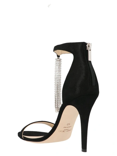 Shop Jimmy Choo Viola Embellished Sandals In Black