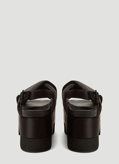 Shop Simone Rocha Crossover Strap Platform Sandals In Black