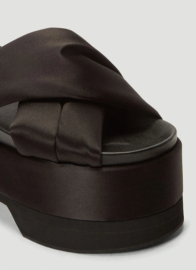 Shop Simone Rocha Crossover Strap Platform Sandals In Black