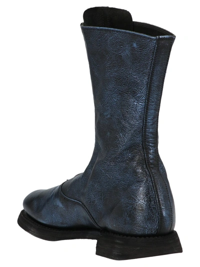 Shop Guidi 310 Front Zip Ankle Boots In Blue