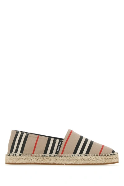 Shop Burberry Iconic Striped Espadrilles In Multi