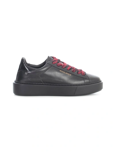 Shop Woolrich Chunky Sole Sneakers In Black