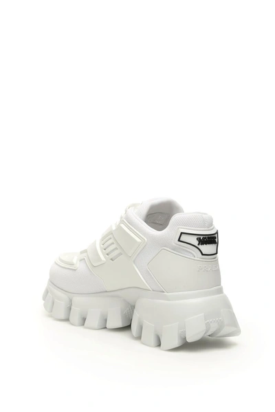 Shop Prada Cloudbust Thunder Sneakers In White